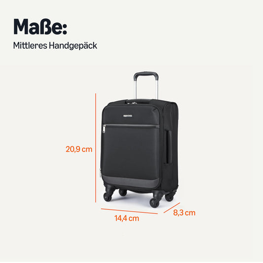Amazon Basics Softside Trolley 53 cm Spinner Schwarz