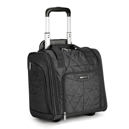 Amazon Basics Untersitz Koffer mit Rollen Schwarz