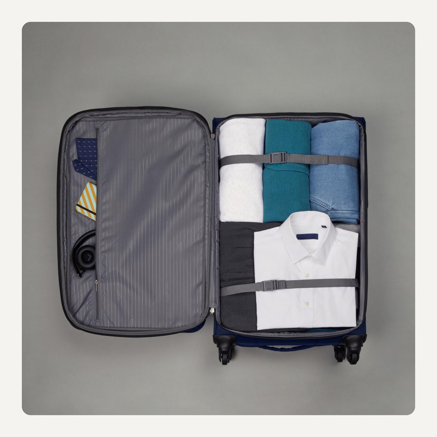 Amazon Basics Check-in Koffer Softside 76 cm Blau